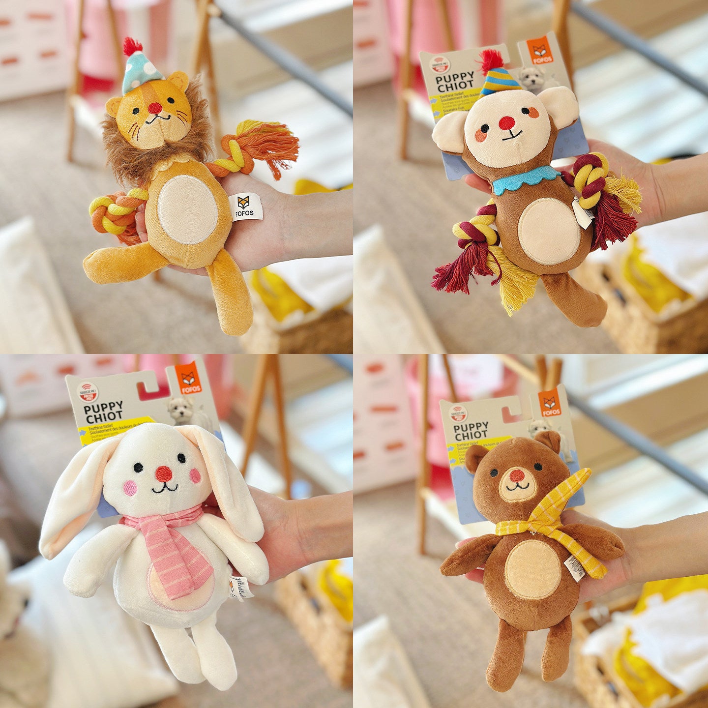 Squeaky Dog Toy with Soft Skin-Friendly Fabric