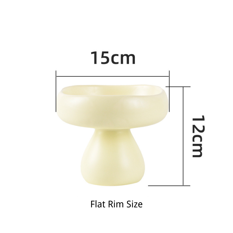 Matte Ceramic Elevated Cat Bowl – Raised Pet Feeding Bowl for Cats