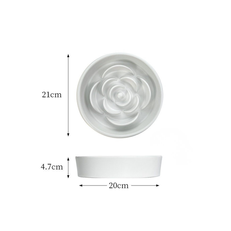 Ceramic Slow Feeder Bowl for Medium & Large Dogs – Anti-Choking Pet Feeding Bowl