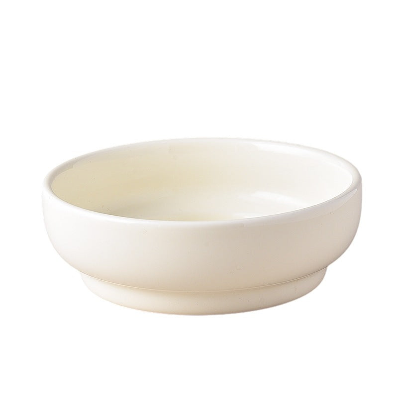 Elevated Ceramic Pet Bowl with Wooden Stand for Cats & Small Dogs – Wide Mouth Design