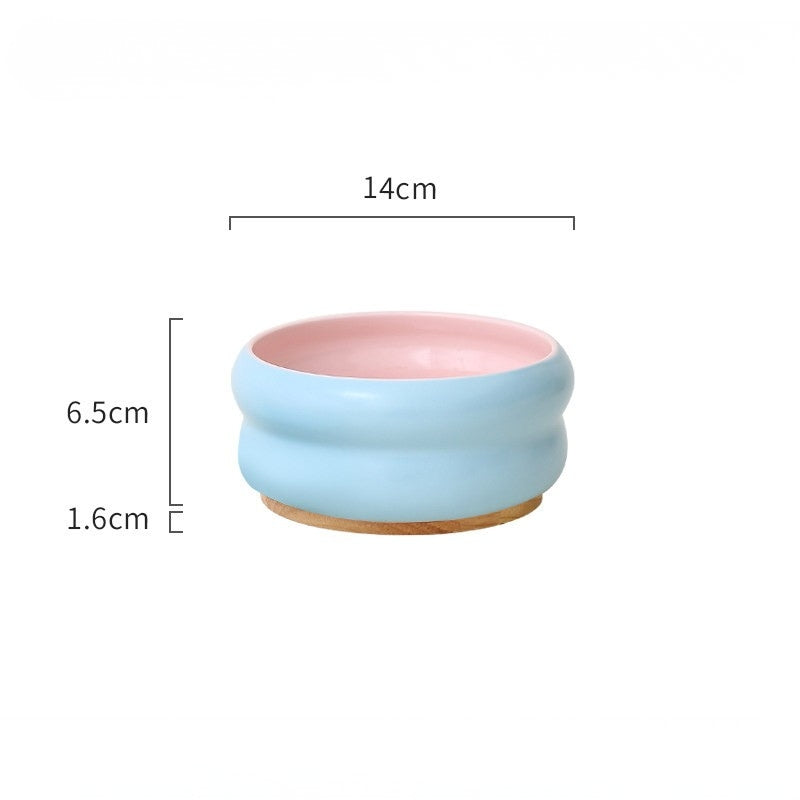 Ceramic– Wide Mouth Water & Food Bowl for Cats and Small Dogs