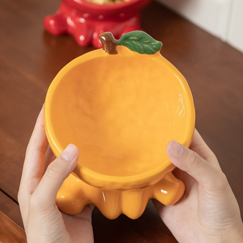 Elevated Ceramic Pet Bowl – Neck-Support Design,