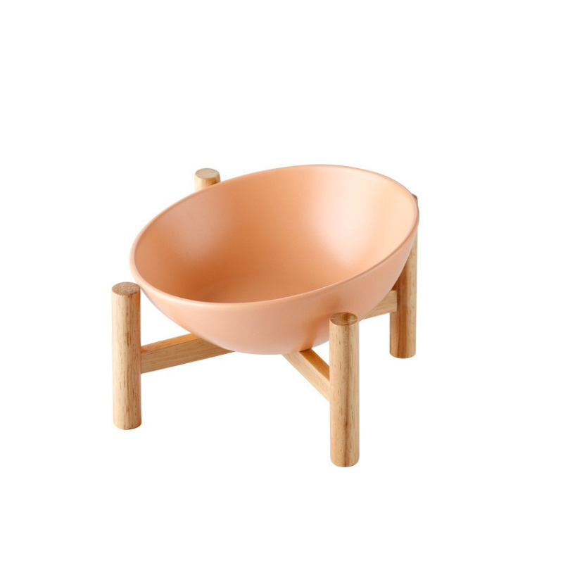Elevated Slanted Ceramic Pet Bowl for Cats & Small Dogs