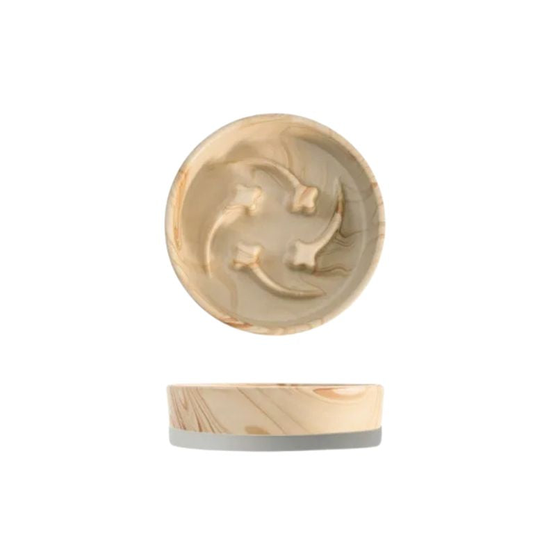 Meteor Texture Ceramic Slow Feeder Bowl – Anti-Gulping Bowl for Cats & all size Dogs