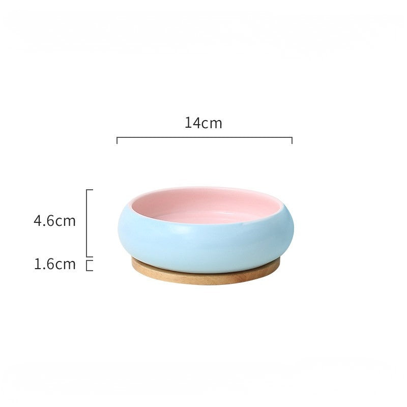 Ceramic– Wide Mouth Water & Food Bowl for Cats and Small Dogs