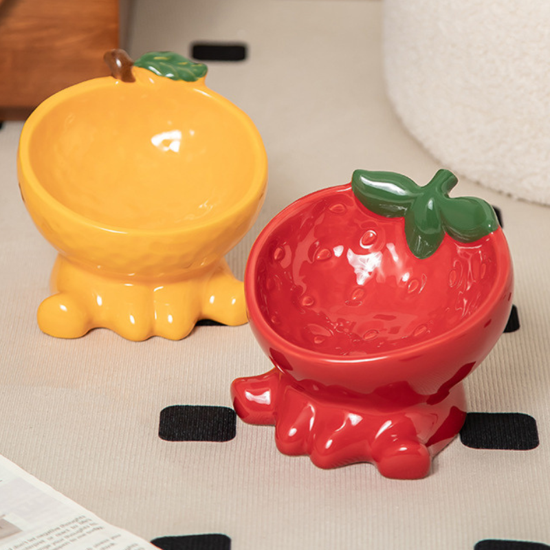 Elevated Ceramic Pet Bowl – Neck-Support Design,