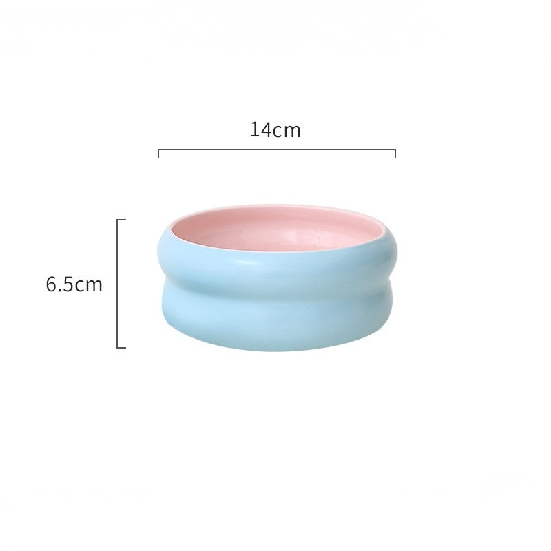 Ceramic– Wide Mouth Water & Food Bowl for Cats and Small Dogs
