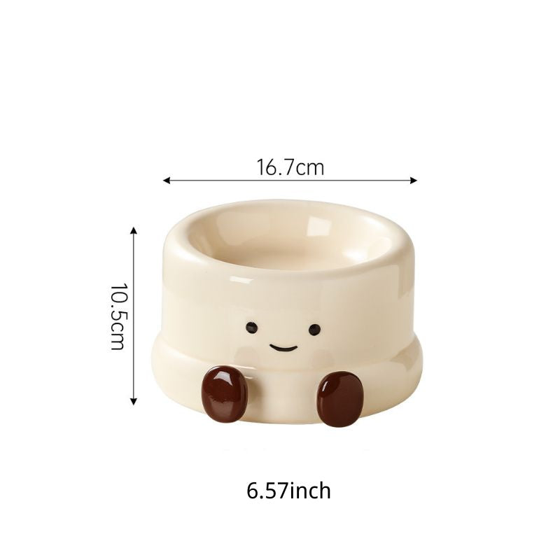 Elevated Ceramic Pet Bowl for Cats & Small Dogs
