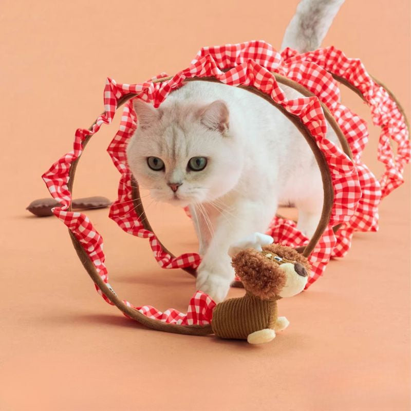 Cat Tunnel Toy with Catnip – Interactive Play Tunnel for Cats