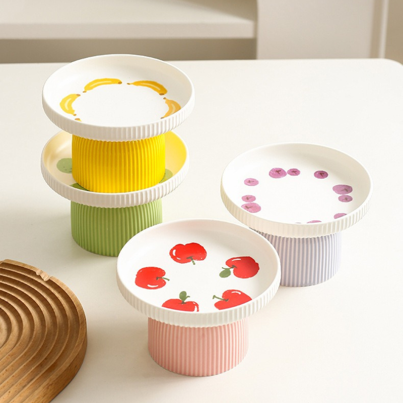 Elevated Ceramic Pet Dish for Cats and Small Dogs