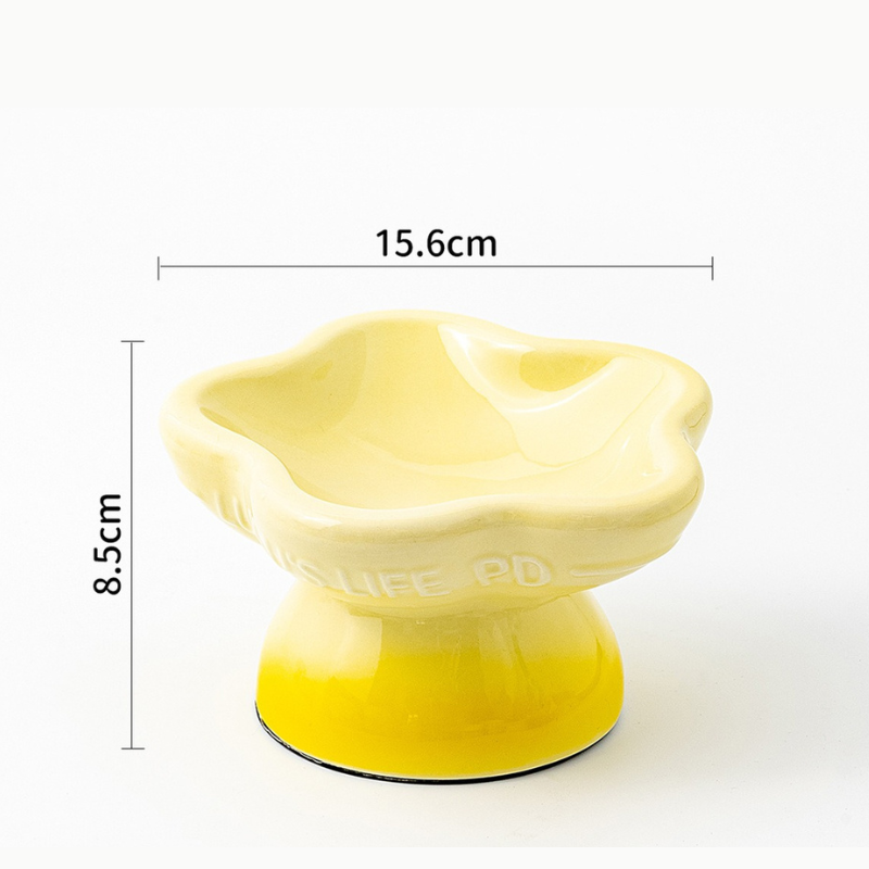 Elevated Ceramic Pet Bowl for Cats and Small Dogs