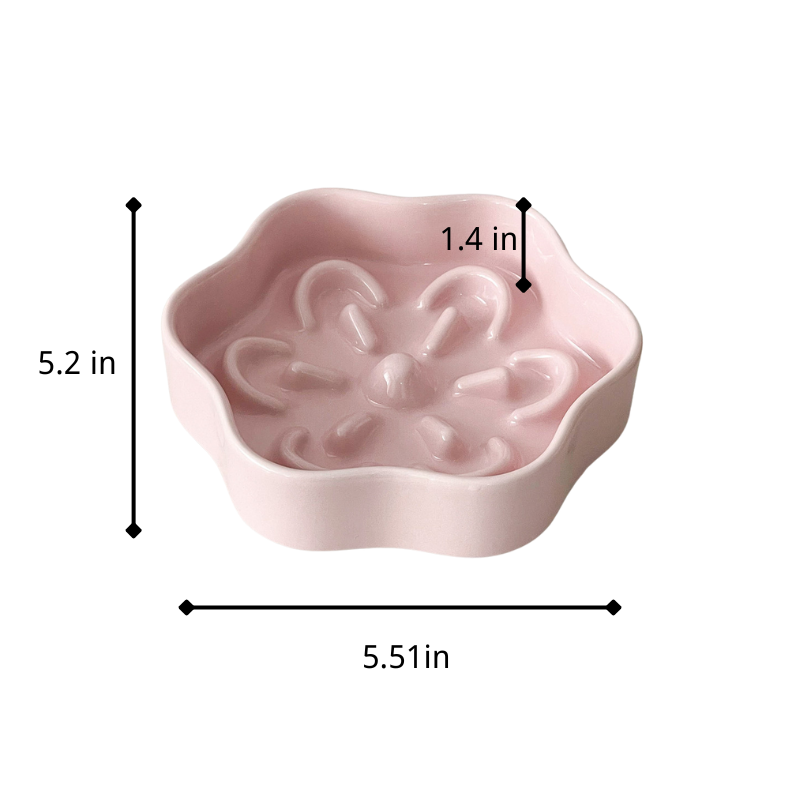Ceramic Slow Feeder Bowl for Medium & Large Dogs – Deep Dish Design