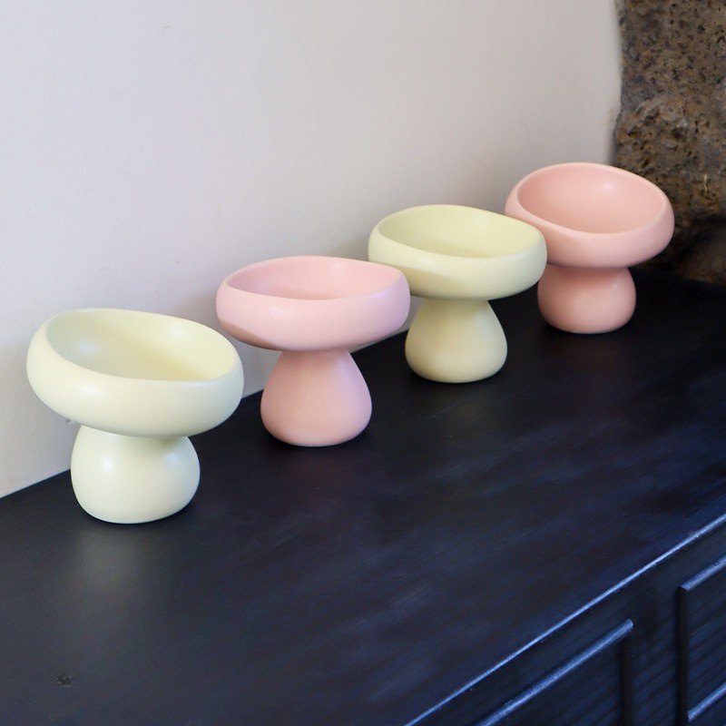 Matte Ceramic Elevated Cat Bowl – Raised Pet Feeding Bowl for Cats