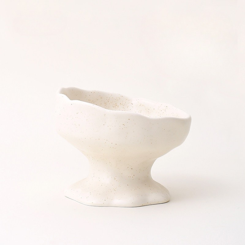 Angled Elevated Ceramic Slow Feeder Bowl for cat&small dog