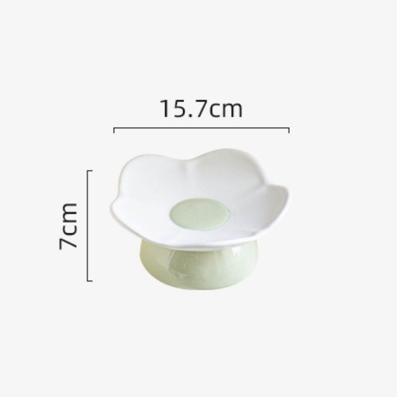 Elevated Ceramic Cat Dish (Shallow Plate)