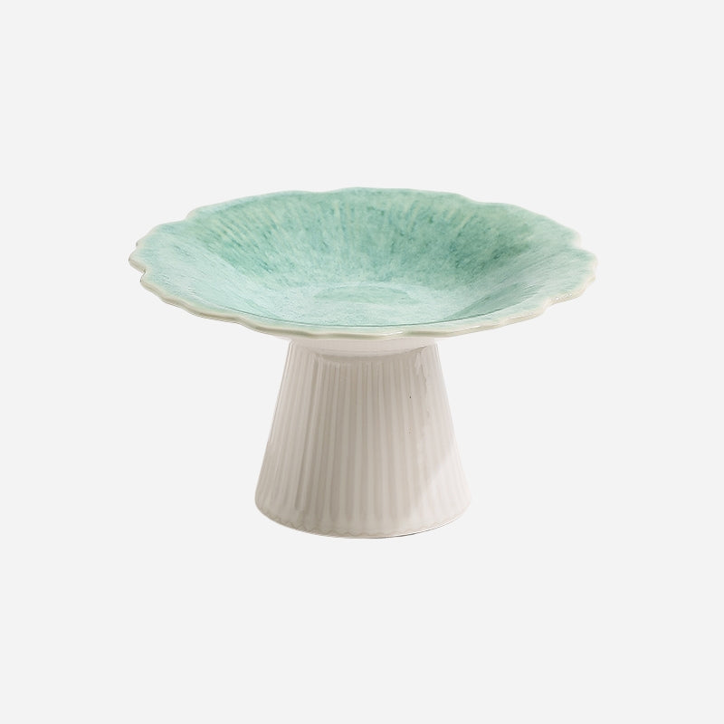 Ceramic Cat Bowl – Elevated Cat Food & Water Dish for Wet Food, Neck-Friendly Pet Bowl