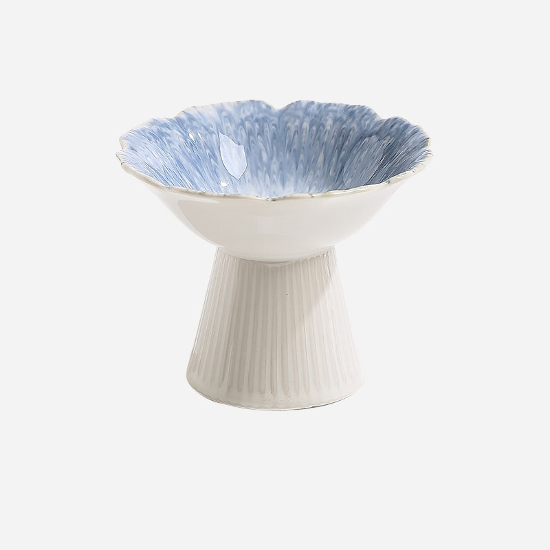 Ceramic Cat Bowl – Elevated Cat Food & Water Dish for Wet Food, Neck-Friendly Pet Bowl