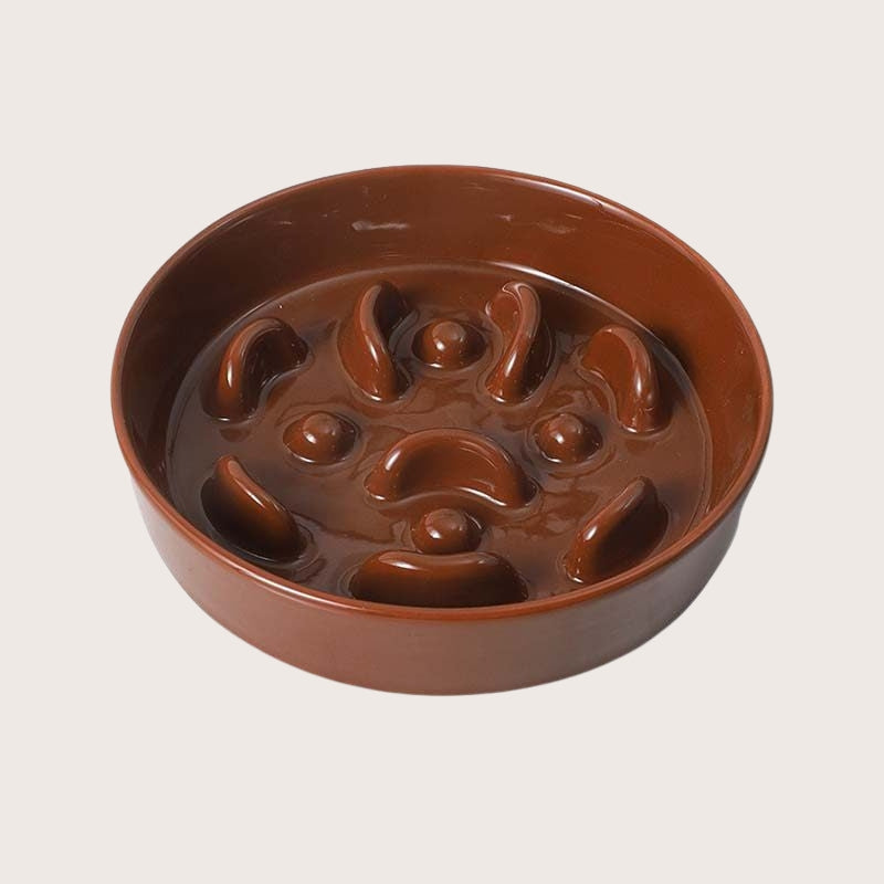 Ceramic Slow Feeder Bowl for Dogs & Cats – Anti-Choking Pet Bowl for Small & Medium Pets