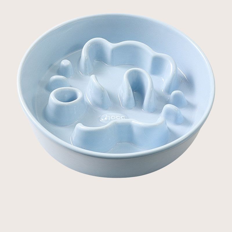 Ceramic Slow Feeder Bowl for Dogs & Cats – Anti-Choking Pet Bowl for Small & Medium Pets