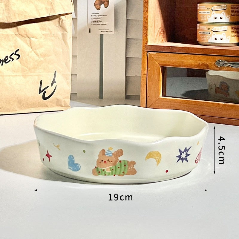 Large Ceramic Dog Bowl – Wide Mouth Anti-Tip Pet Food Bowl for Large Dogs & Cats