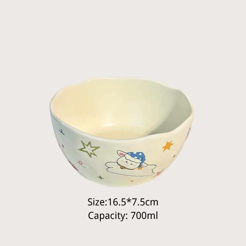 Large Ceramic Dog Bowl – Wide Mouth Anti-Tip Pet Food Bowl for Large Dogs & Cats