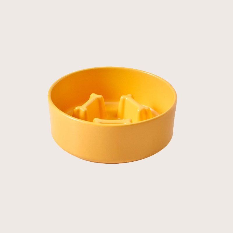 Bone-Shaped Ceramic Slow Feeder Bowl – Anti-Gulping Bowl for Small & Medium Dogs and Cats