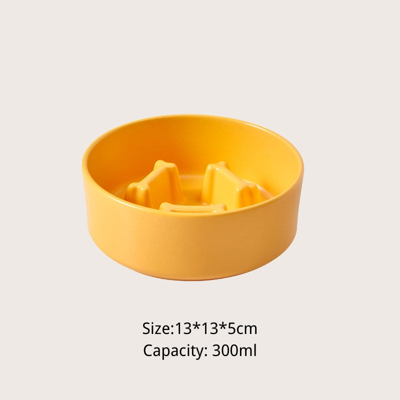 Bone-Shaped Ceramic Slow Feeder Bowl – Anti-Gulping Bowl for Small & Medium Dogs and Cats