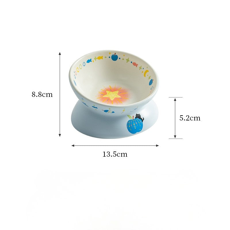 Fruit-Themed Ceramic Pet Bowl Set –  Cats and Small Dogs
