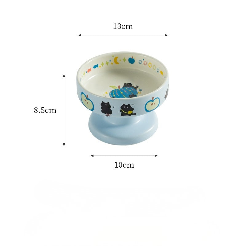 Fruit-Themed Ceramic Pet Bowl Set –  Cats and Small Dogs