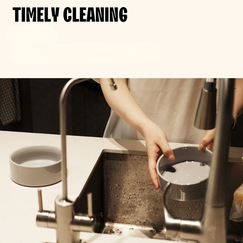 Ceramic Pet Bowl with Stand – Modern Feeding Furniture for Cats & Small Dogs