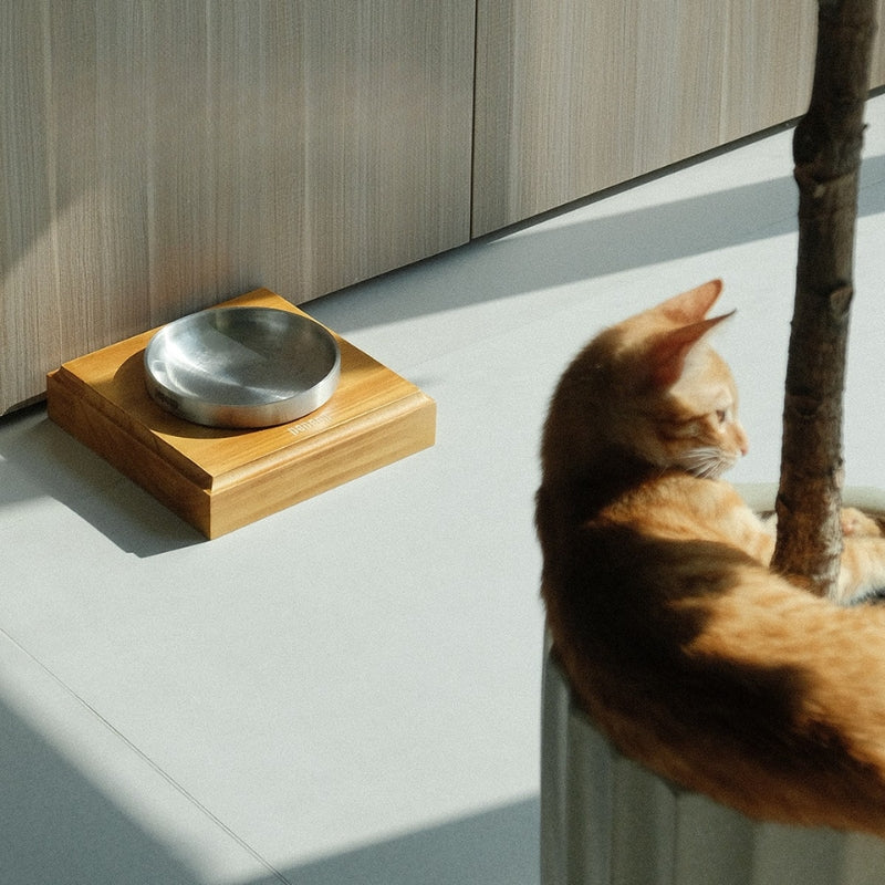 Ceramic Pet Bowl with Stand – Modern Feeding Furniture for Cats & Small Dogs