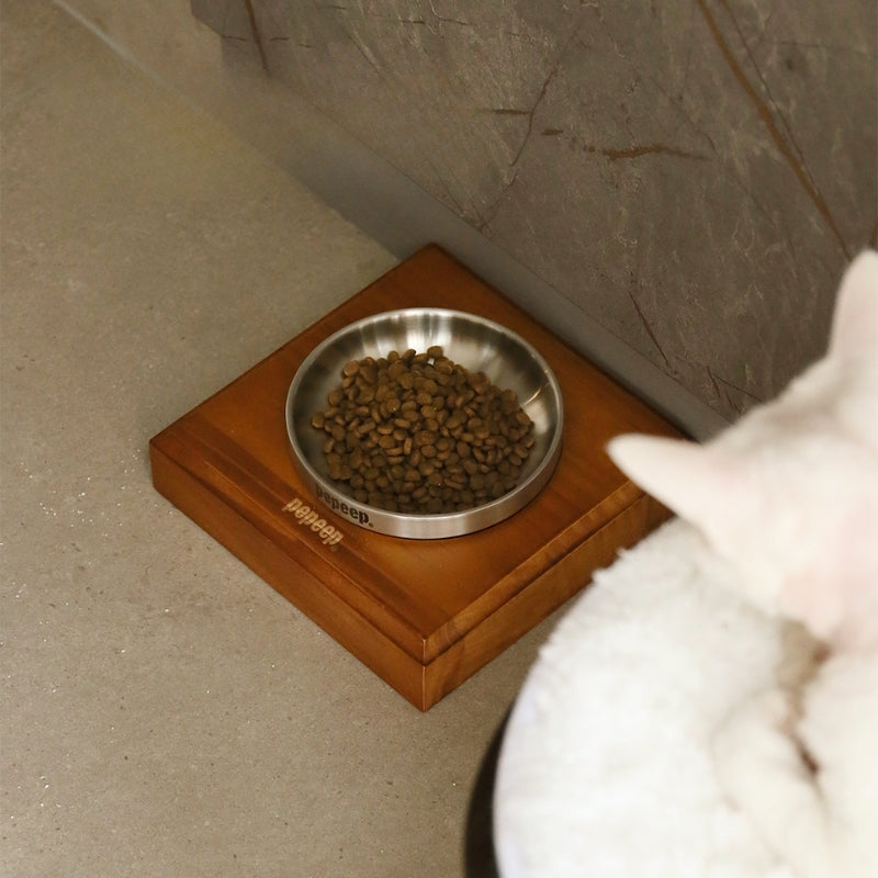 Ceramic Pet Bowl with Stand – Modern Feeding Furniture for Cats & Small Dogs