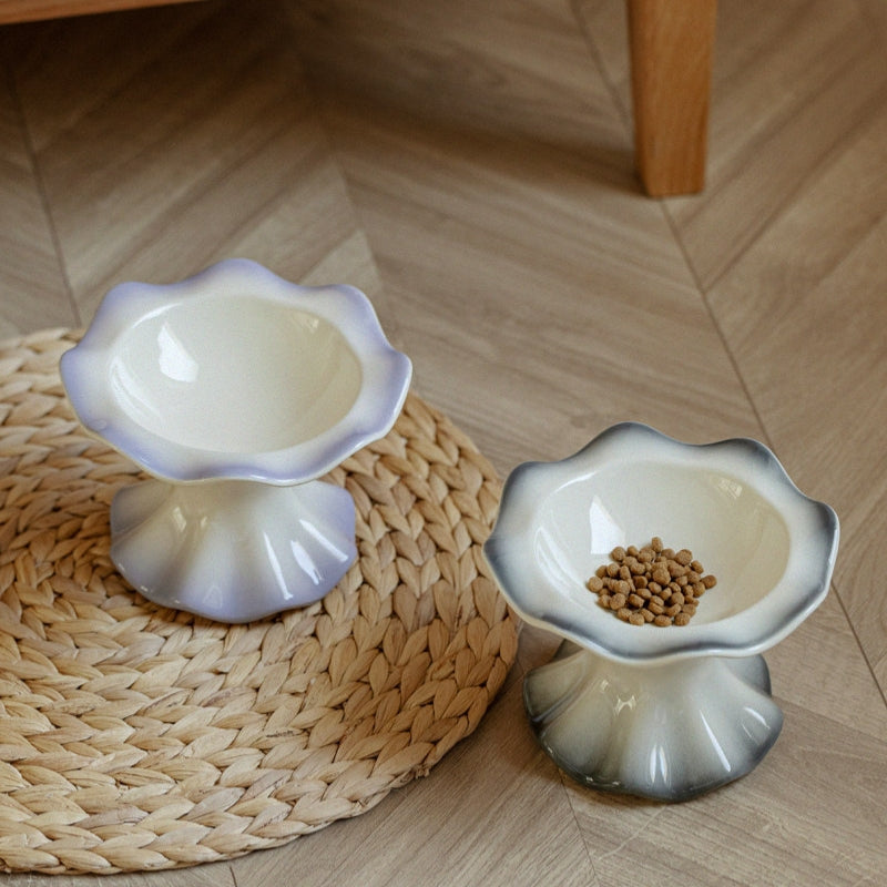 Elevated Ceramic Cat Bowl – Stylish Raised Feeding Bowl for Cats, Neck-Friendly Design