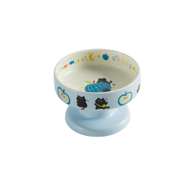 Fruit-Themed Ceramic Pet Bowl Set –  Cats and Small Dogs