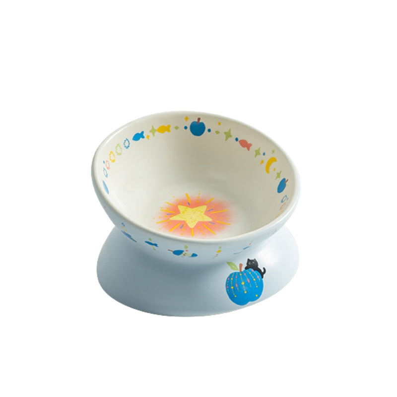 Fruit-Themed Ceramic Pet Bowl Set –  Cats and Small Dogs