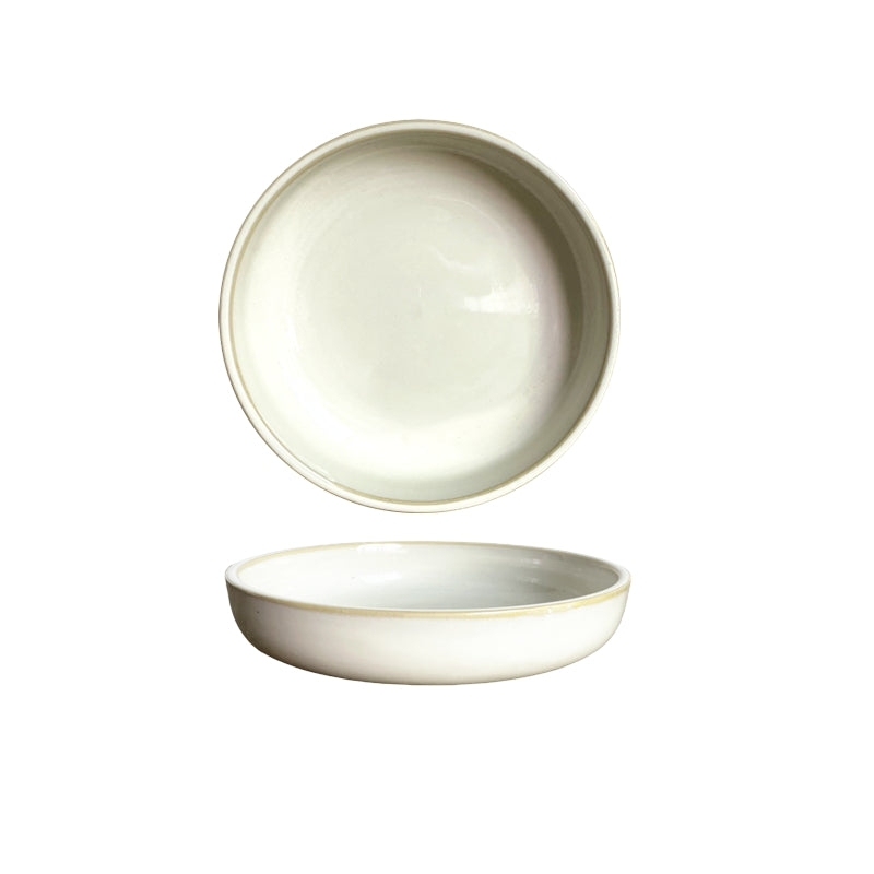 Elevated Ceramic Cat Dish – Shallow Bowl for Wet Food Feeding