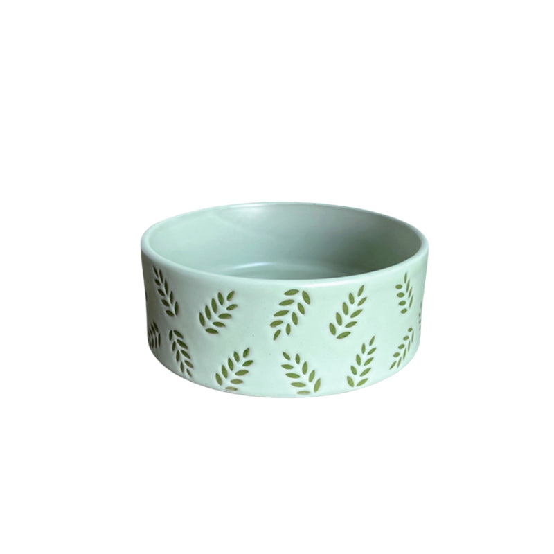 Elevated Ceramic Cat Dish – Shallow Bowl for Wet Food Feeding