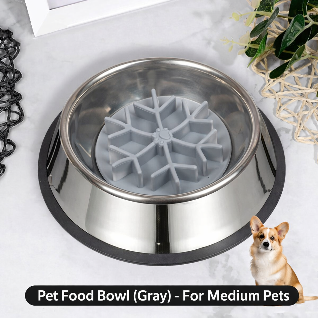 Dog Slow Feeder Bowl – Anti-Choking Pet Food Bowl for Puppies, Small Dogs & Cats