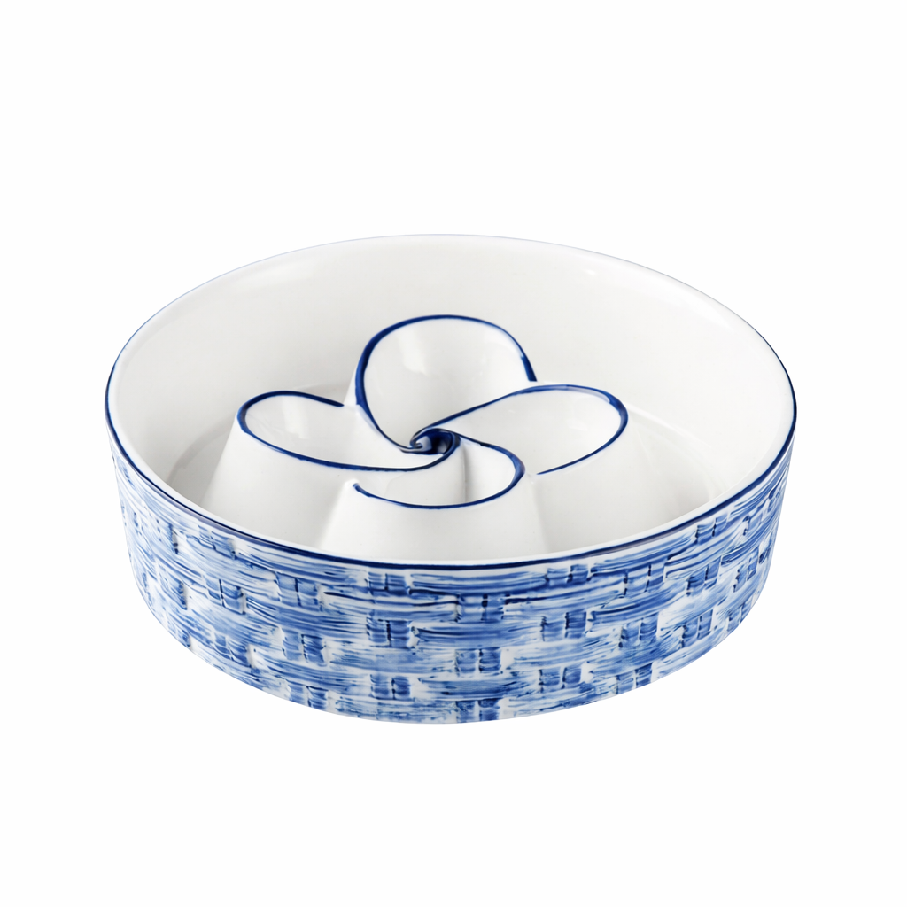 Ceramic Slow Feeder Dog Bowl – Anti-Choking Feeding Bowl for Medium & Large Dogs