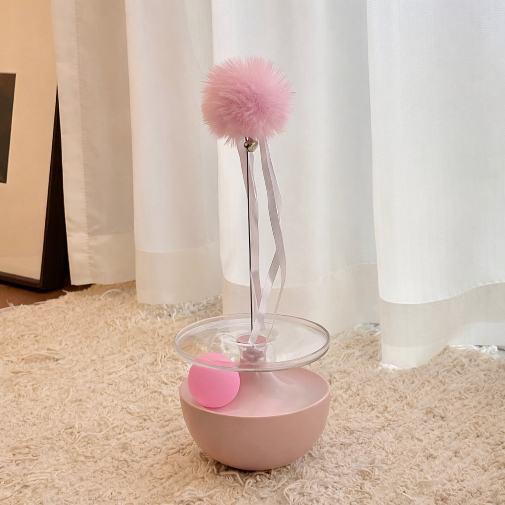 Tumbler Cat Toy with Feather – Interactive Teaser Toy for Cats