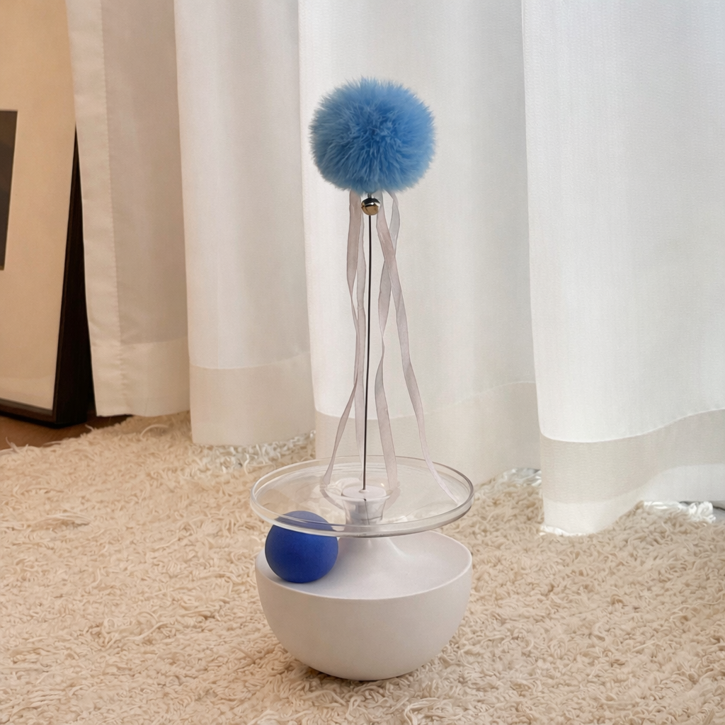 Tumbler Cat Toy with Feather – Interactive Teaser Toy for Cats