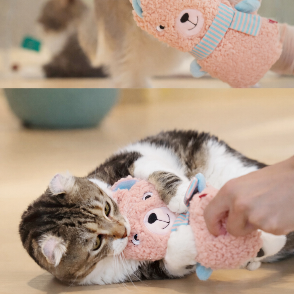 Interactive Cat Toy with Crinkle & Squeaker – Chew, Kick & Teaser Toy