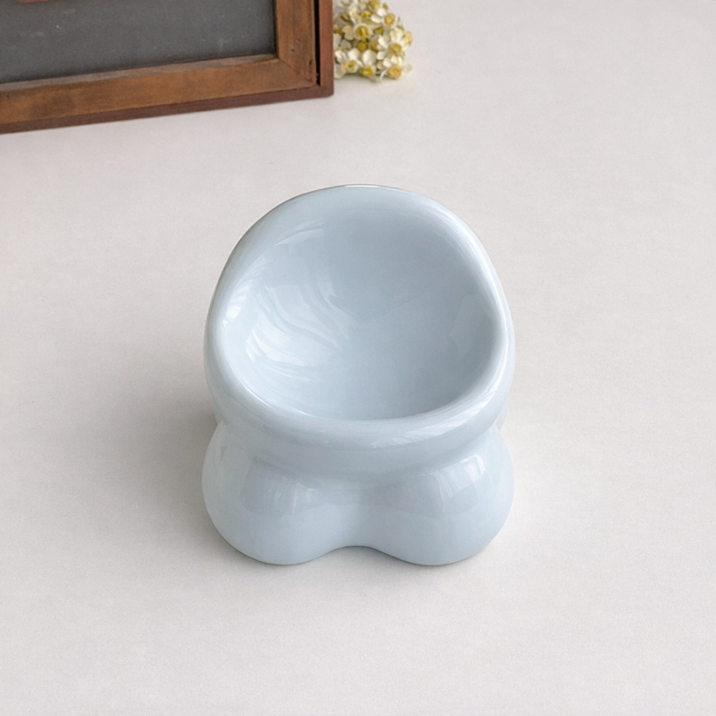 Ceramic Cat Bowl – Cute Design, Neck-Friendly Pet Bowl for Cats