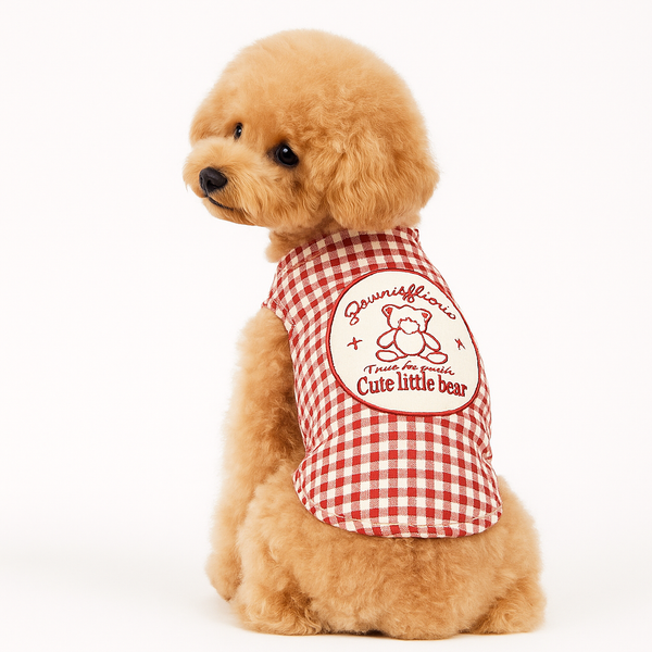 Cotton Dog Vest – Cute Sleeveless Outfit for Female Dogs, Soft & Breathable