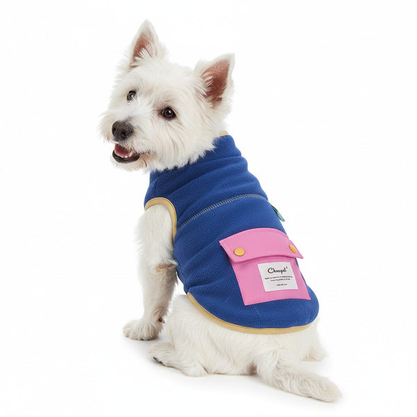 Dog Fleece Vest – Autumn & Winter Warm Zip-Up Jacket with Pockets