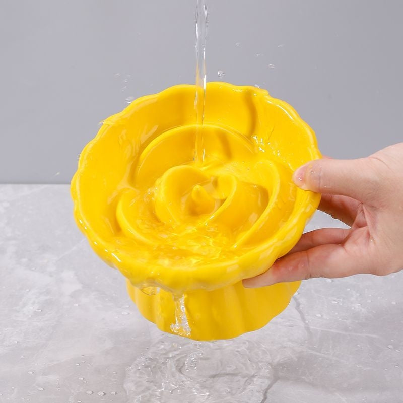 Elevated Ceramic Slow Feeder Cat Bowl – Anti-Choking, Anti-Acne, Anti-Tip Feeding Bowl