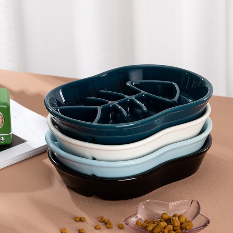 Ceramic Slow Feeder Dog Bowl – Anti-Choking Pet Bowl for Medium & Large Dogs and Cats
