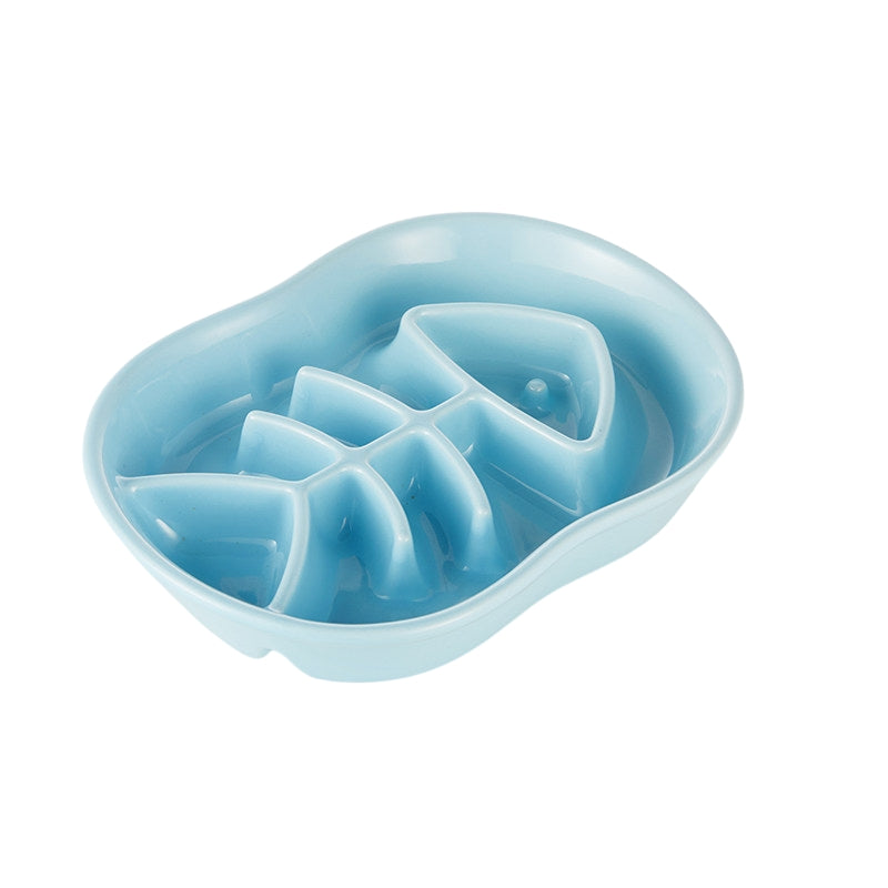 Ceramic Slow Feeder Dog Bowl – Anti-Choking Pet Bowl for Medium & Large Dogs and Cats