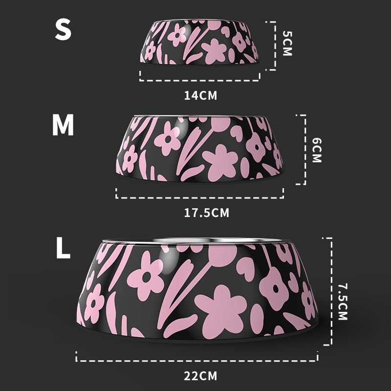 304 Stainless Steel Pet Bowl – Round Dog & Cat Food Bowl for Small, Medium & Large Pets