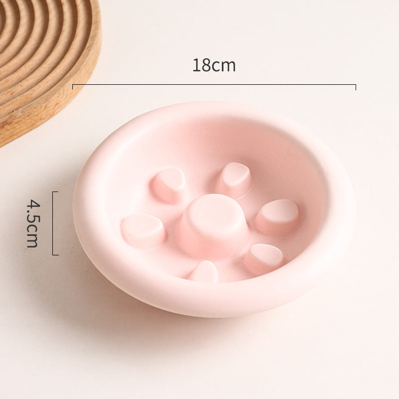 Ceramic Slow Feeder Bowl for Cats and Small Dogs (Up to 8kg)